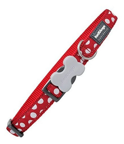 Brand: Red Dingo Rojo Con Puntos Blancos Collar De Perro