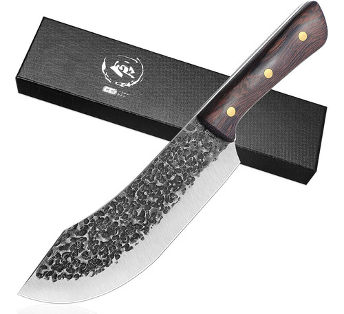 Cuchillo De Carnicero Forjado A Mano Para Cortar Carne, C