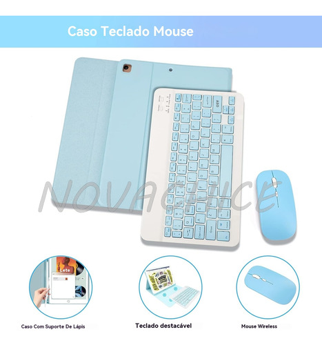 Teclado Capa Para iPad 10 11 Geração A16 10.9 11in Com Mouse