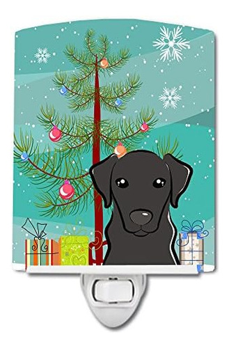 Luz Nocturna De Cerámica Para Árbol De Navidad Y Labrador Ne