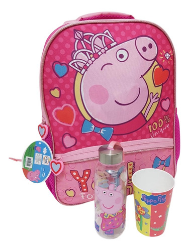 Mochila Peppa Pig, Set Merienda