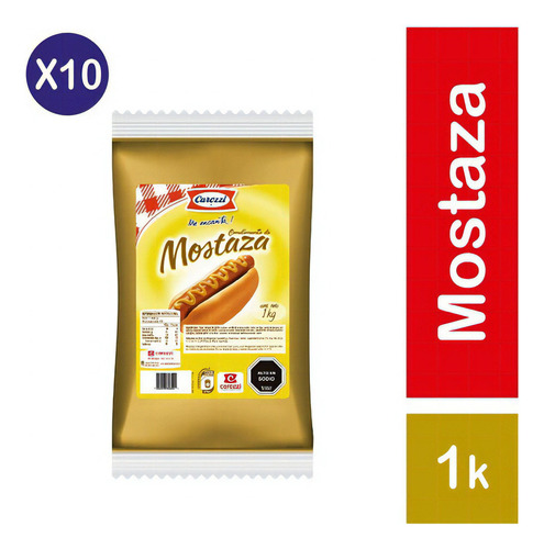 Pack 10 - Carozzi Mostaza 1kg
