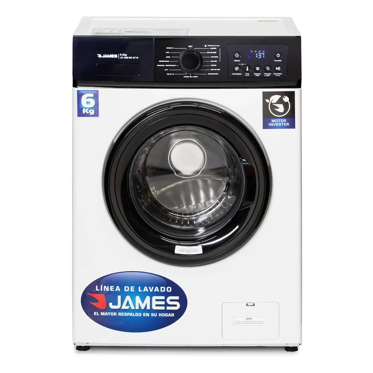 Lavarropas JAMES 6kg LR 1006 G7 Inverter