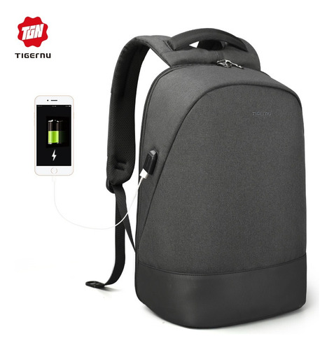 Mochila Tigernu Ejecutiva Para Viaje Grafito T-b3595