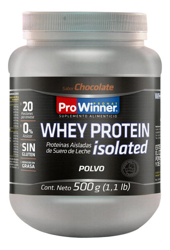 Whey Protein Isolated Chocolate 500 Grs Prowinner