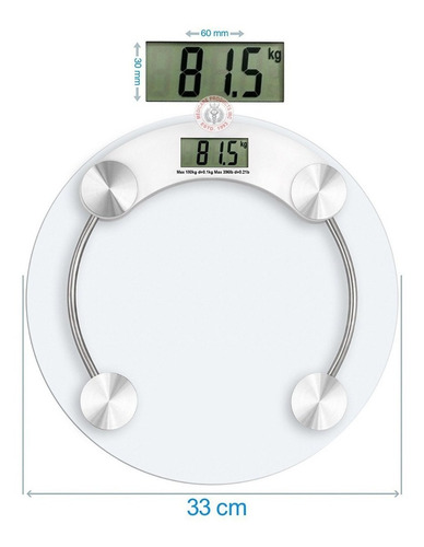 Balanza Personal Digital De Baño Encendido Automático Vidrio