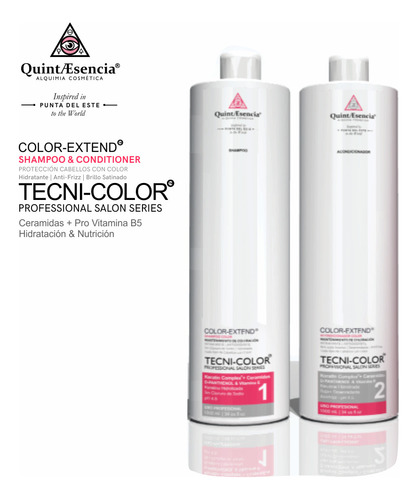 Shampoo Y Acondicionador Tecni Color 1000 Ml. Sin Sal. Brilo