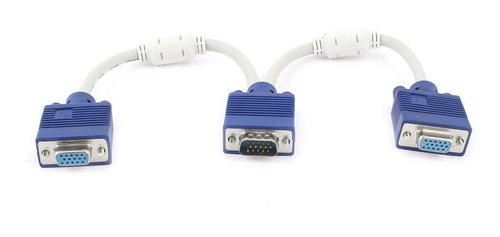 Qtqgoitem 25cm 15 Pine Vga Macho Doble Hembra Cable Divisor