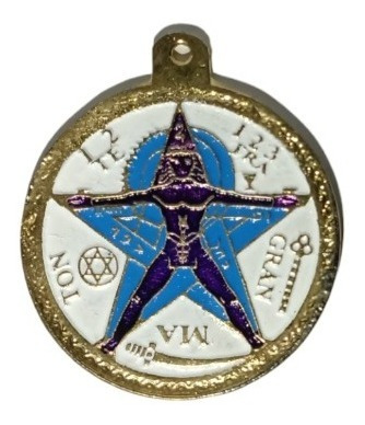 Tetragramaton Medalla - Dije Pentagrama Grande - Amuleto 