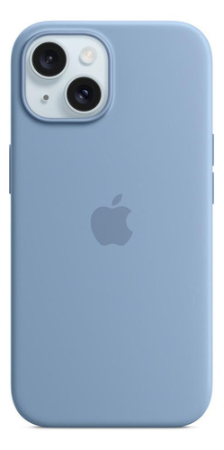 Capa Com Magsafe Para iPhone 15, Apple,  Azul-inverno