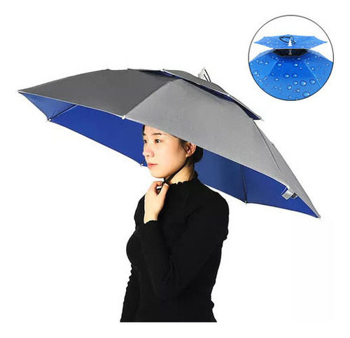 Sombrero De Lluvia Tipo Paraguas Para Protección De Senderos