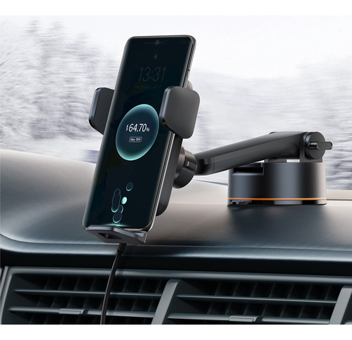 Soporte Celular Auto Sopapa Con Carga Magnética Inalámbrica
