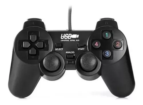 Joystick Pc Usb Gamepad Usb-208 Pc Notebook Color Negro