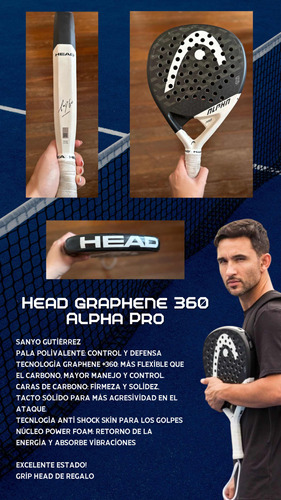 Paleta Padel Head Alpha Pro