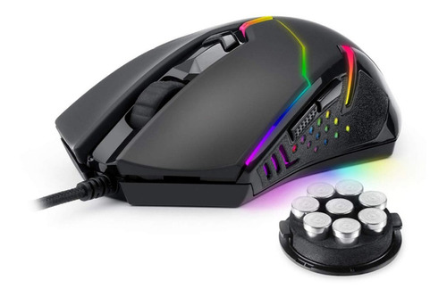 Mouse Gamer Con Luz Redragon Centrophorus M601 Con Pesas