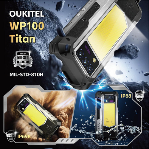 Oukitel Wp100 Titan 48gb/512gb 33000 Mah/66w De Carga Rápida Negro