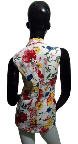 Imagen 5 de 6 de Chaleco Blazer Casual Formal Dama Juvenil Saco Estampado