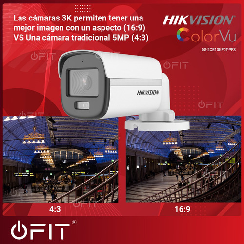 Câmera De Segurança Hikvision Colorvu Ip67 Bullet Audio 3k, Cor Branca Branco