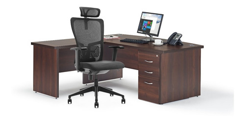 Silla Ejecutiva Giratoria Modelo Seul Bk Black _ Decorplas