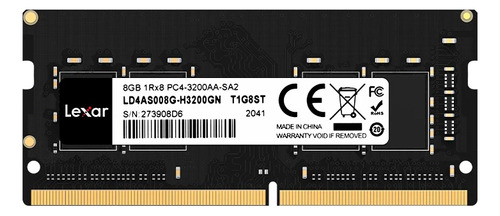 Memoria Ram Lexar Sodimm, Ddr4 8gb 3200mhz 1.2v