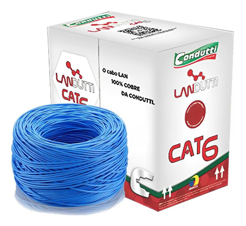 Cabo Rede Cat6 Hd 4p Cmx 250mhz Az Cx0305m Condutti         