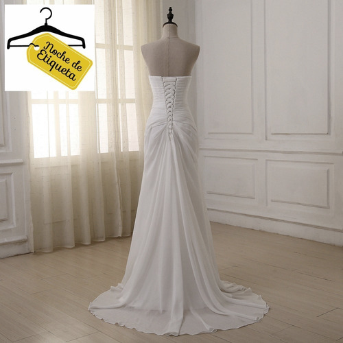 Imagen 2 de 4 de Vestido De Novia Nuevo Corte Recto Escote Corazon