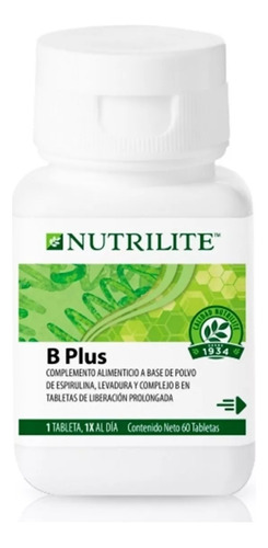 Vitamina B Plus Biotina B12 B1 B6 B2 B9 B3. 60 Comprimidos 