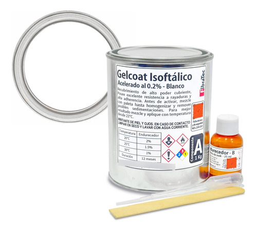 Gelcoat Isoftálico Blanco: Para Fibra De Vidrio