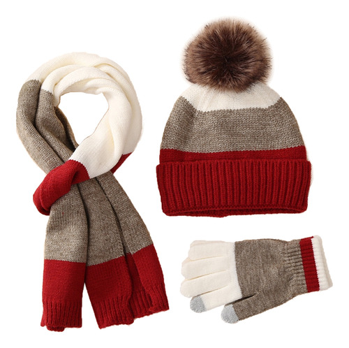 Set De Gorro De Invierno, Guantes, Bufanda, Gorro Para Niñas