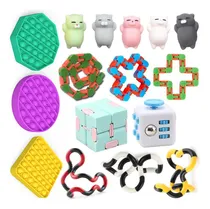 Comprar 16pcs Pop Bubble Pop It Fidget Juguete Sensorial Juego De Pu