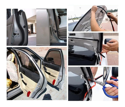 Imagem 2 de 8 de Borracha Porta Colar Auto Adesiva Vedação Universal 12 Mts