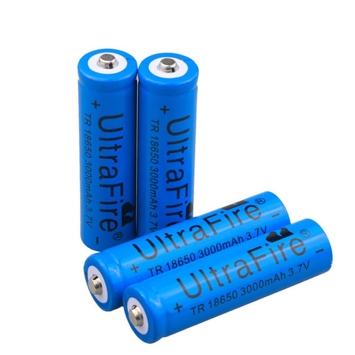 4pcs Azul 3000mah 18650 3.7v Recargable Li-ion Baterías