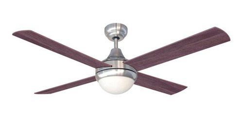 Imagen 2 de 2 de Ventilador de techo Liliana VTHM310 plata, con 4 palas color haya y wengue de madera, 1.2 m de diámetro 220 V - 240 V