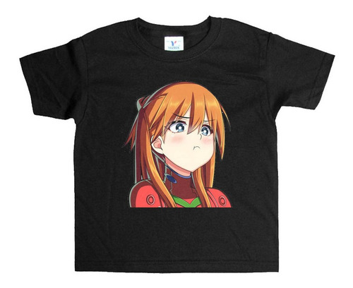 Remera Negra Niños Evangelion R26