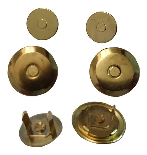 Botão Magnetico Dourado 19mm Pacote C/ 30 Un. Bolsa E Clutch