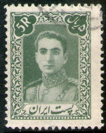 Irán Sello Usado Shah Mohammed Reza Pahlavi X 5r. Año 1943