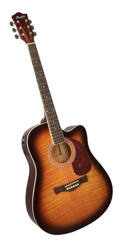 Violão eletroacústica Tagima Memphis MD 18 para destros tabbaco burst madeira técnica satin