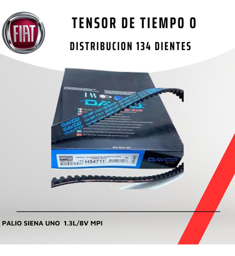 Correa De Tiempo Fiat Palio Siena Uno Iny Mpi 1.3/8v 134dt