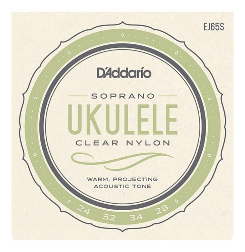 Daddario Cuerdas Ukelele Soprano Pro Arté Nylon