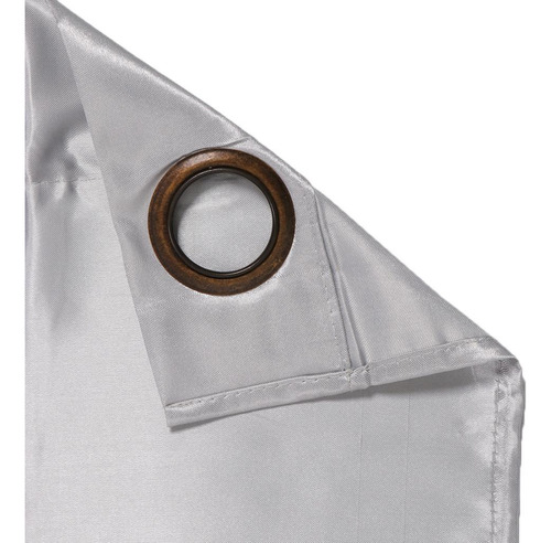 Cortinas De Ventana De Satén El 100x250cm Gris