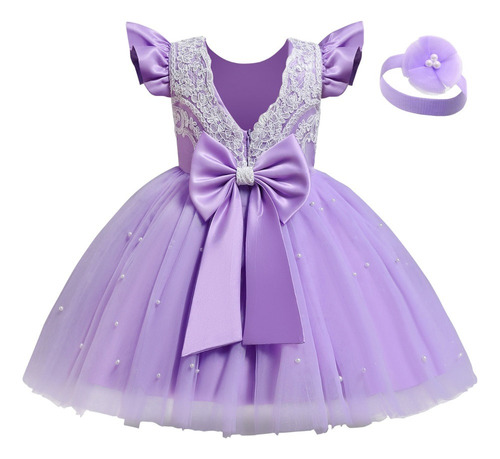 Vestido De Princesa Con Encaje Para Beba Y Niña Pequeña