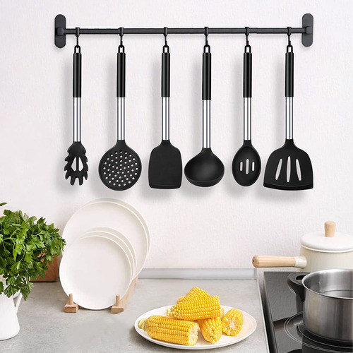 Set De Cocina Antiadherente 8 Piezas De Silicona Con Mango D