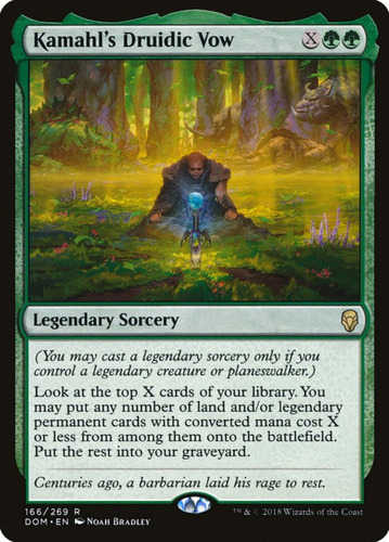 Cartas Magic Kamahl's Druidic Vow Dominaria Mtg Bsas