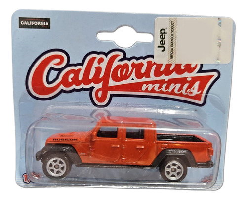 Carro Carrinho Miniatura 1:64 Coleção Marcas California Mini Cor Vermelho Car05