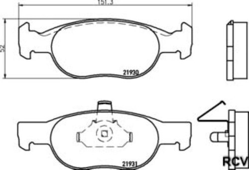 Balatas Disco Delantera Para Fiat Punto 1.9l L4 Diesel 2011