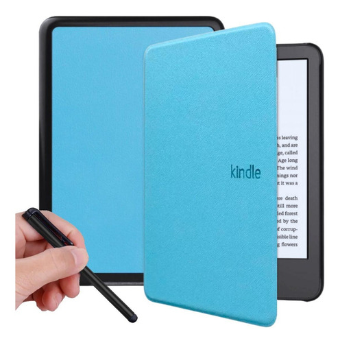 Case Couro Premium Para Kindle 12 Básico 6.0 + Caneta Touch