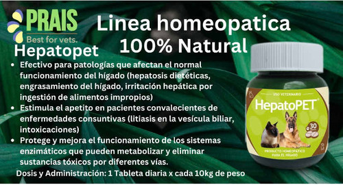 Hepatopet Medicamento Homeopático 100% Natural Perros Y Gato