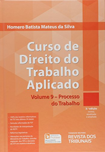 Libro Curso De Direito Do Trabalho Aplicado Processo Do Trab