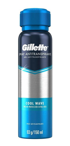 Antitranspirante Spray Gillette Cool Wave Clear Pack X6