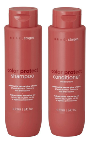 Kit Braé Stages Color Protection Shampoo E Cond - 2x250ml